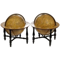 Pair of Fine Desk Globes by J. Cary, 1816 and 1824