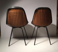 Pair of Fine Early DKX Charles Eames Chairs for Herman Miller