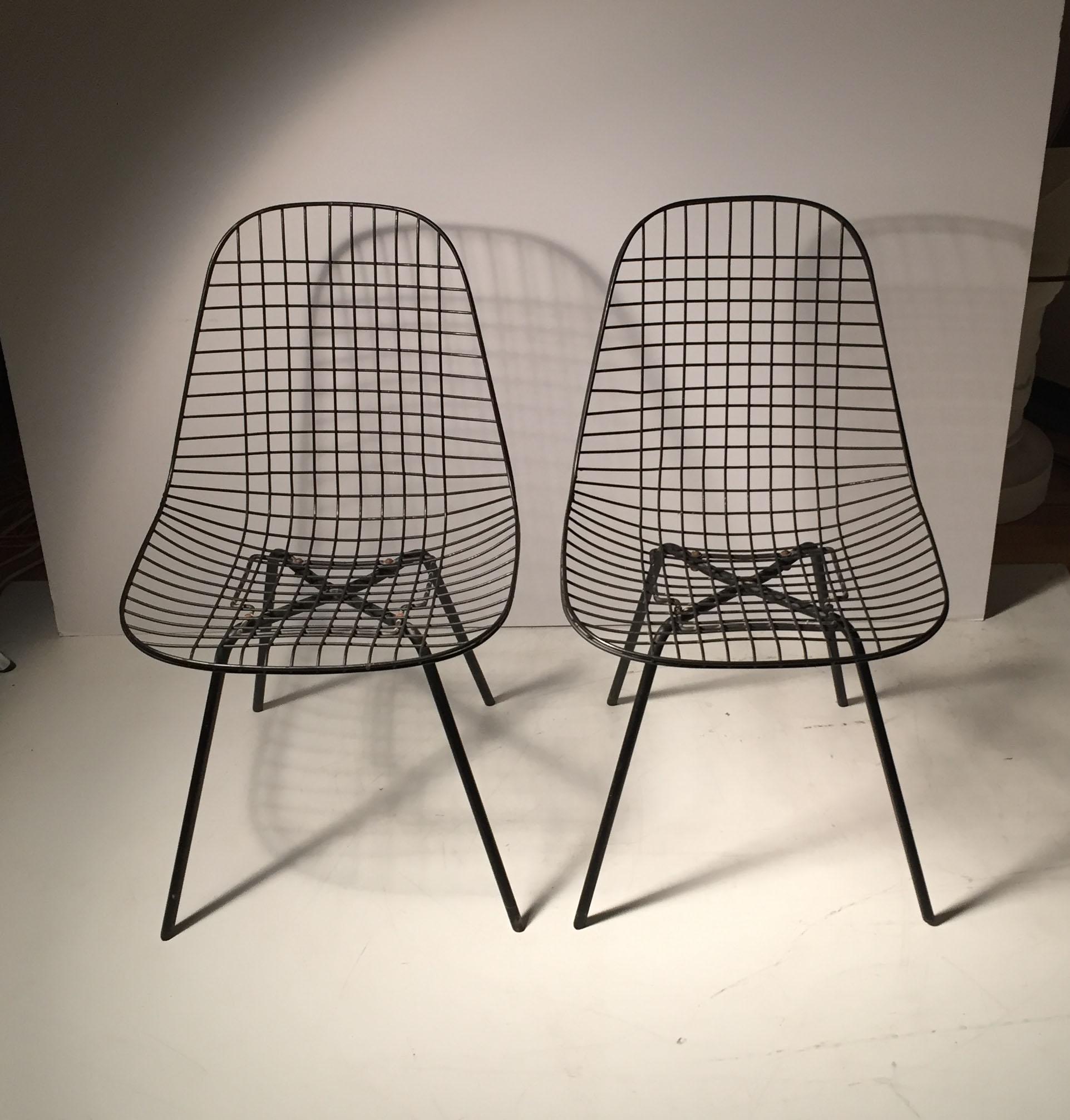 Ein Paar schöne frühe DKX-Stühle von Charles Eames für Herman Miller (amerikanisch) im Angebot
