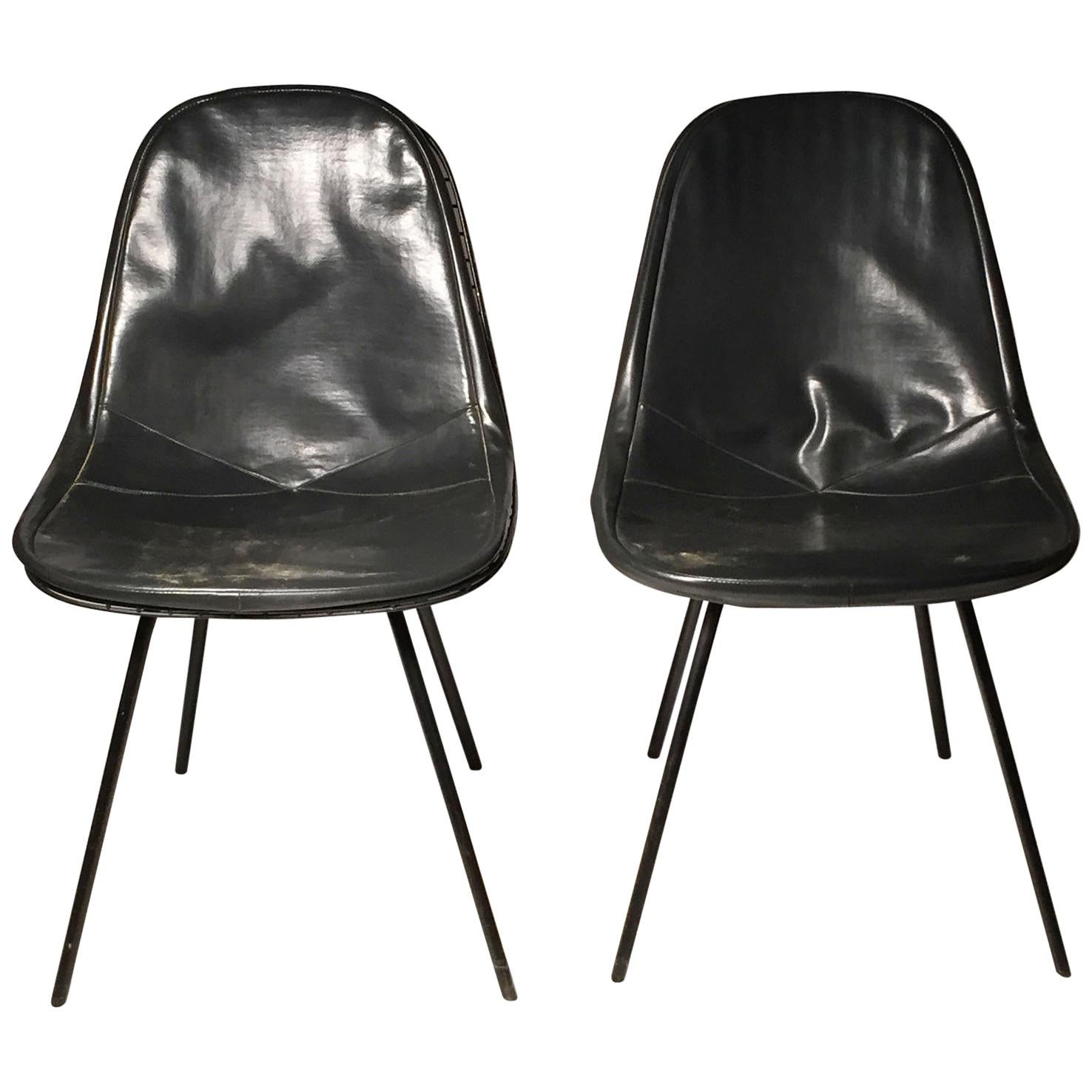 Pair of Fine Early DKX Charles Eames Chairs for Herman Miller