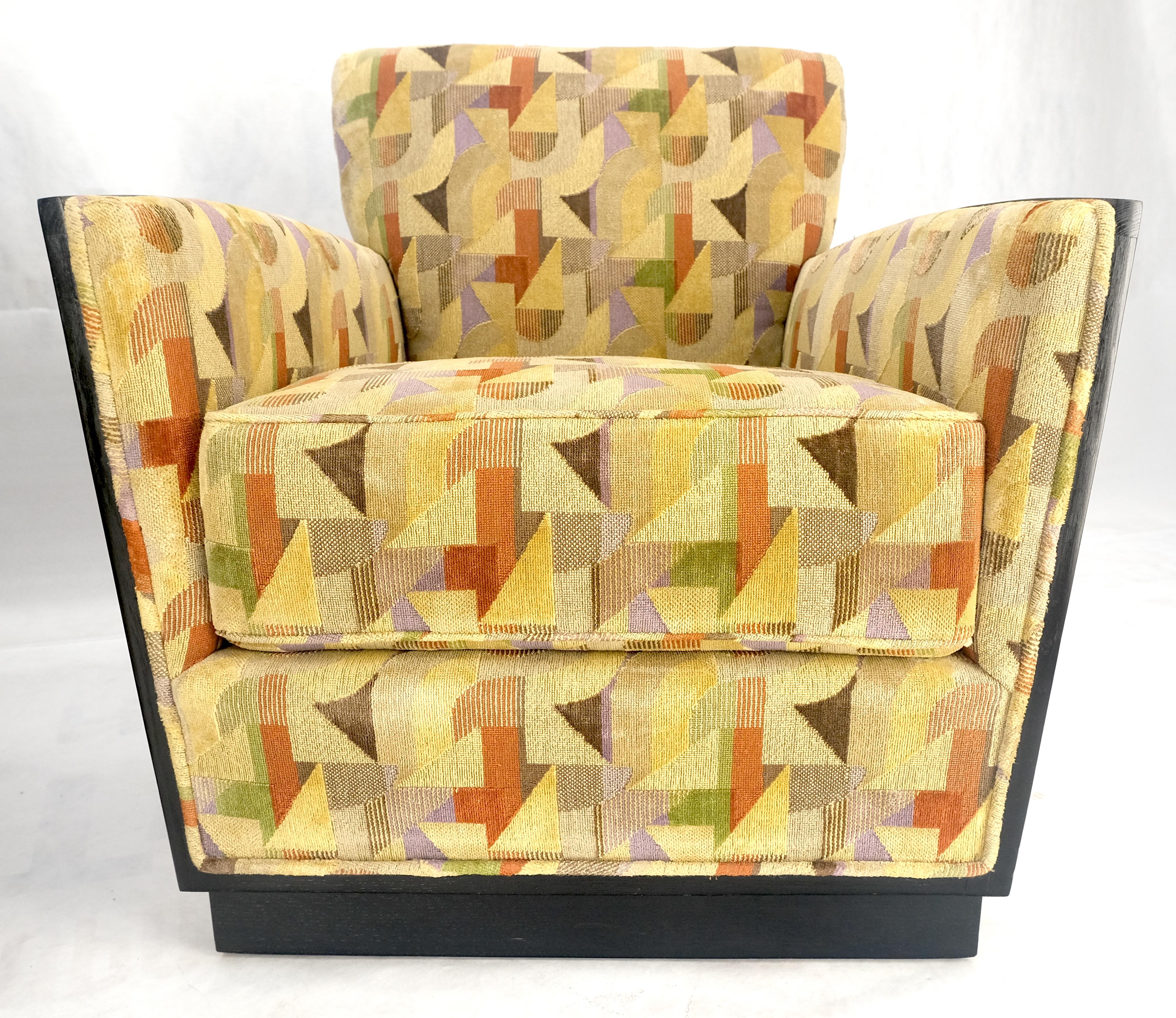 Paar feine französische Art-Déco-Loungesessel aus ebonisierter Eiche von Dominique Redone MINT im Angebot 2