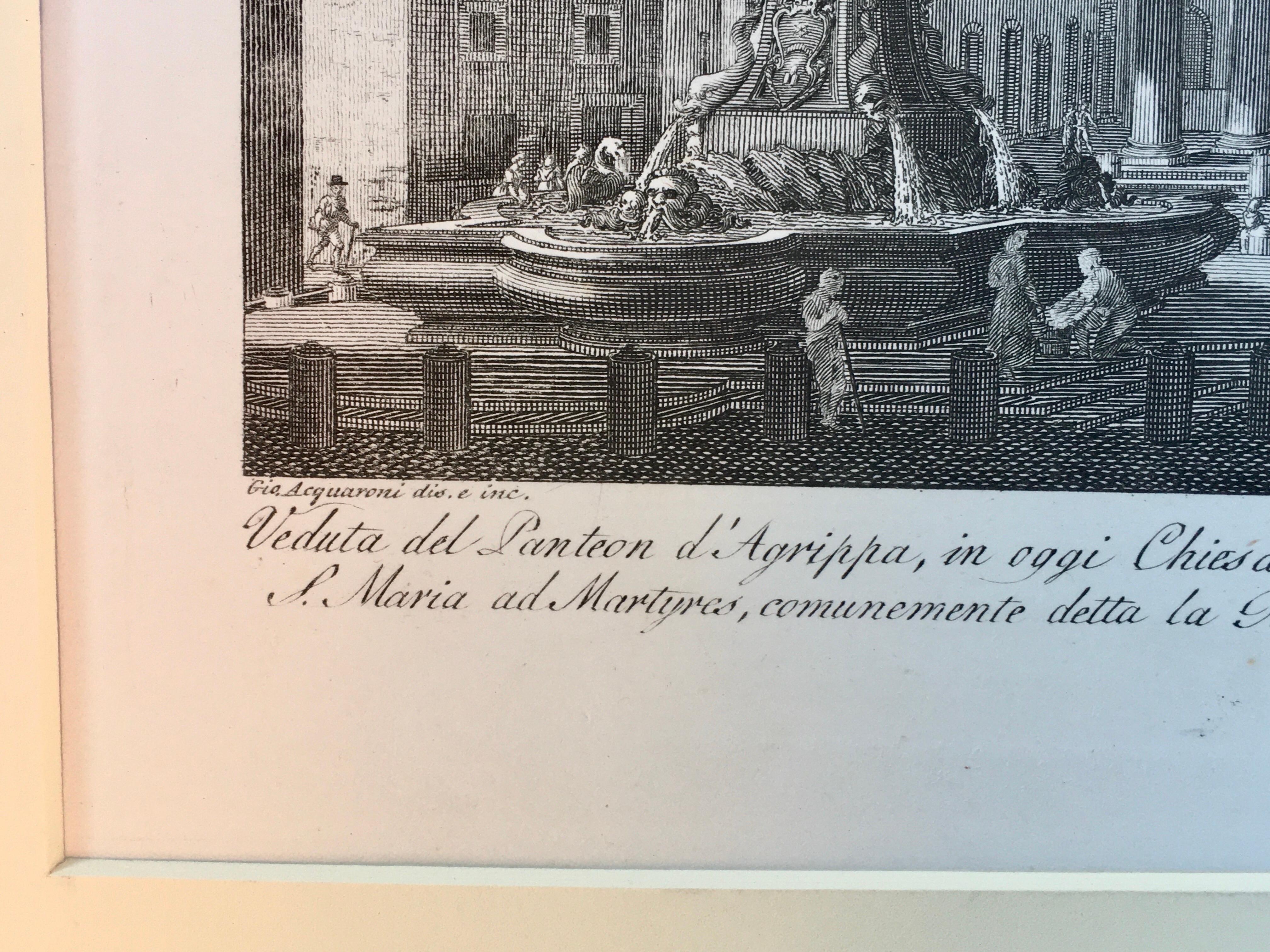 Début du XIXe siècle Paire de gravures de la ville de Rome, Italie, mattes, imprimées en 1816  en vente