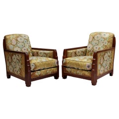 Coppia di eleganti poltrone francesi degli anni '20 attribuite a Dufrene (disponibile anche il divano letto abbinato)