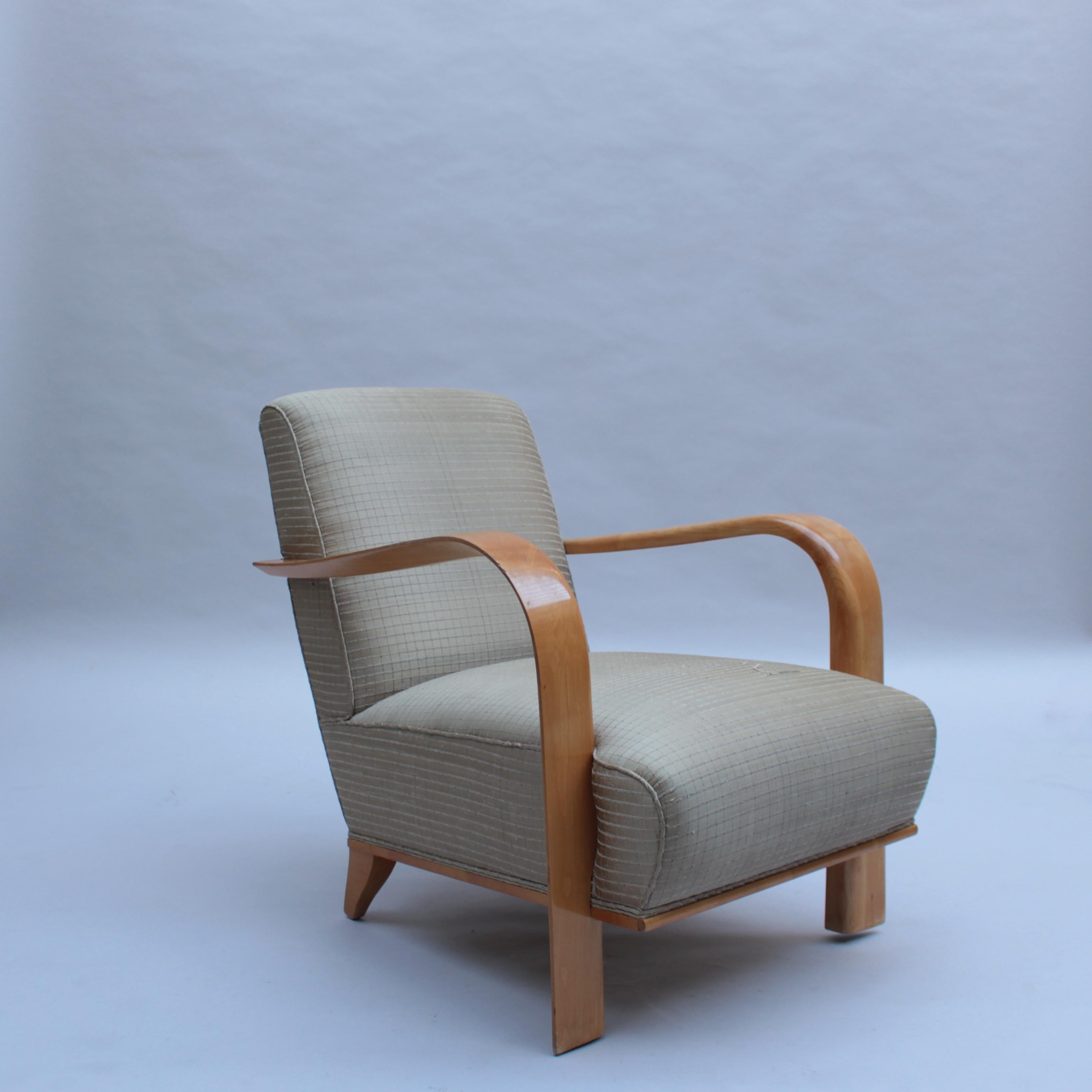 Mid-20th Century Pair of Fine French 1930s Armchairs by Robert Block