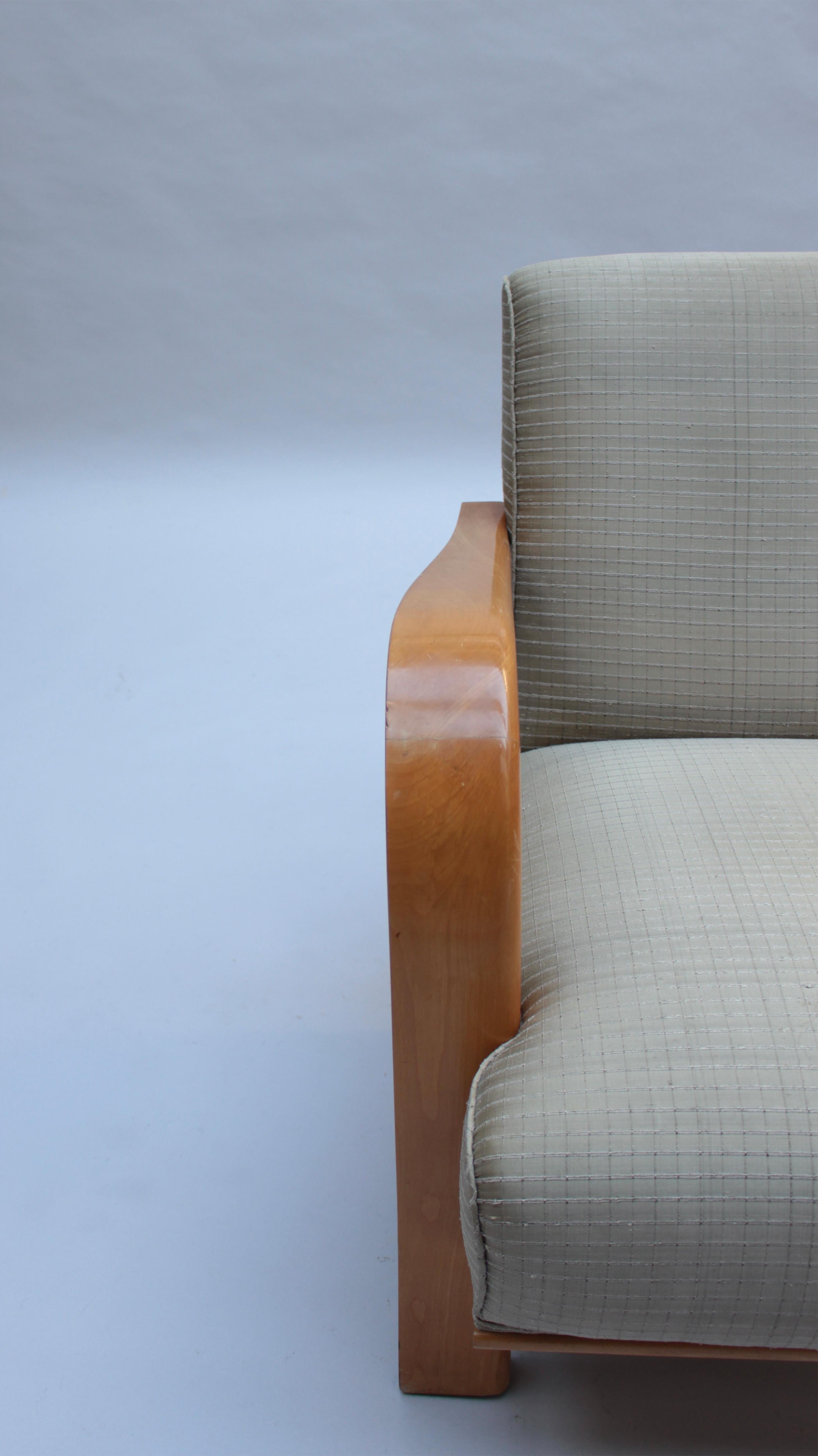 Pair of Fine French 1930s Armchairs by Robert Block 3