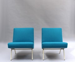 Pair of Fine French 1950s "Patate" Slipper Chairs by Pierre Guariche