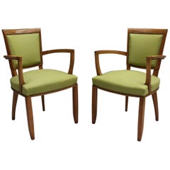 Paire de fauteuils Art Déco français de qualité par Jules Leleu