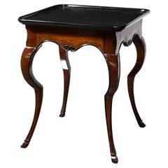 Pair of Fine French Art Deco Cabriole Legged End Tables w/ Sculptural Accents