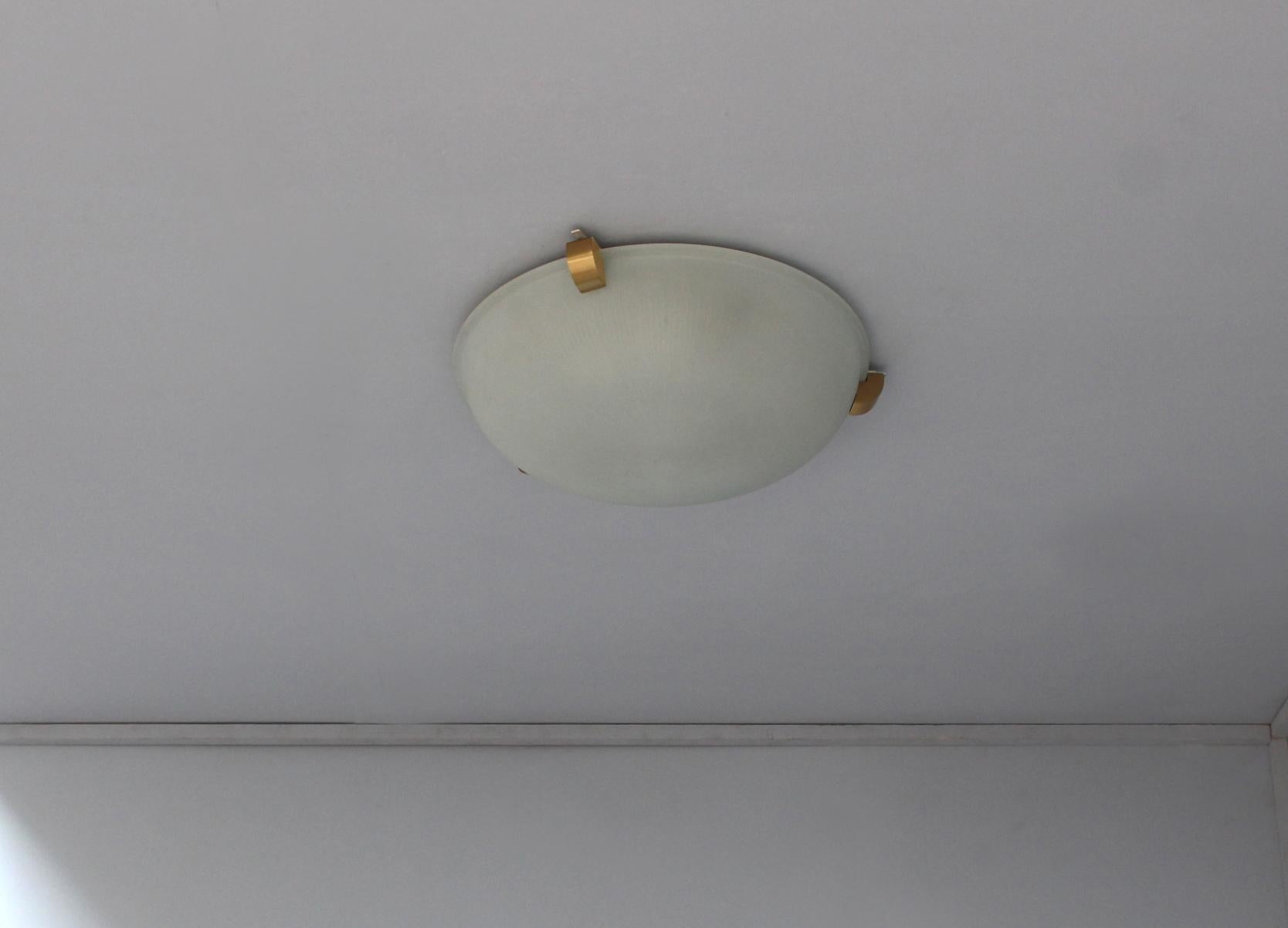Pair of Fine French Art Deco Ceiling or Wall Lights by Jean Perzel In Good Condition In Long Island City, NY
