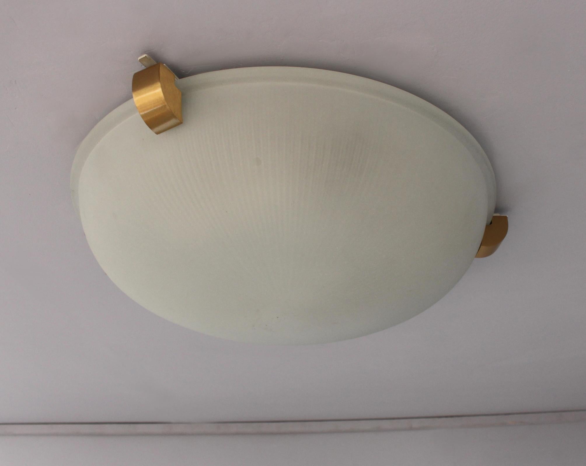 Pair of Fine French Art Deco Ceiling or Wall Lights by Jean Perzel 2