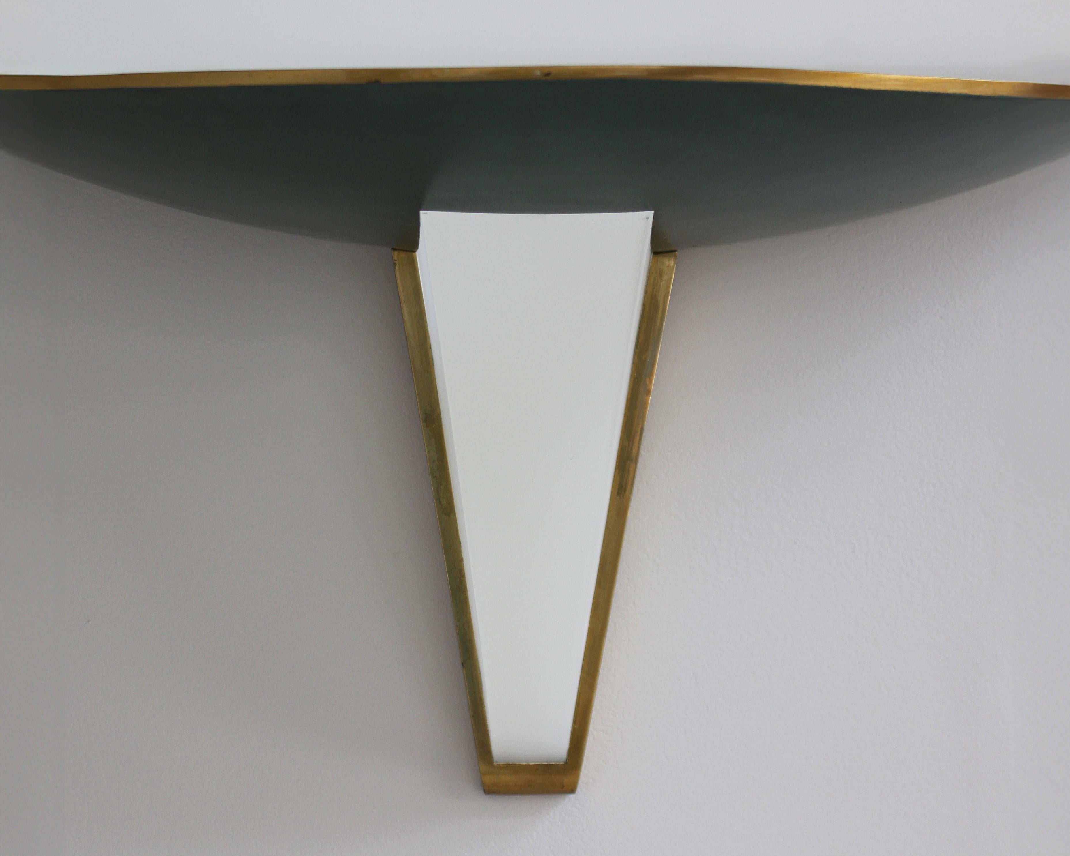 Paire d'appliques en verre et bronze patiné vert de Perzel, de style Artfulene Green Deco en vente 1