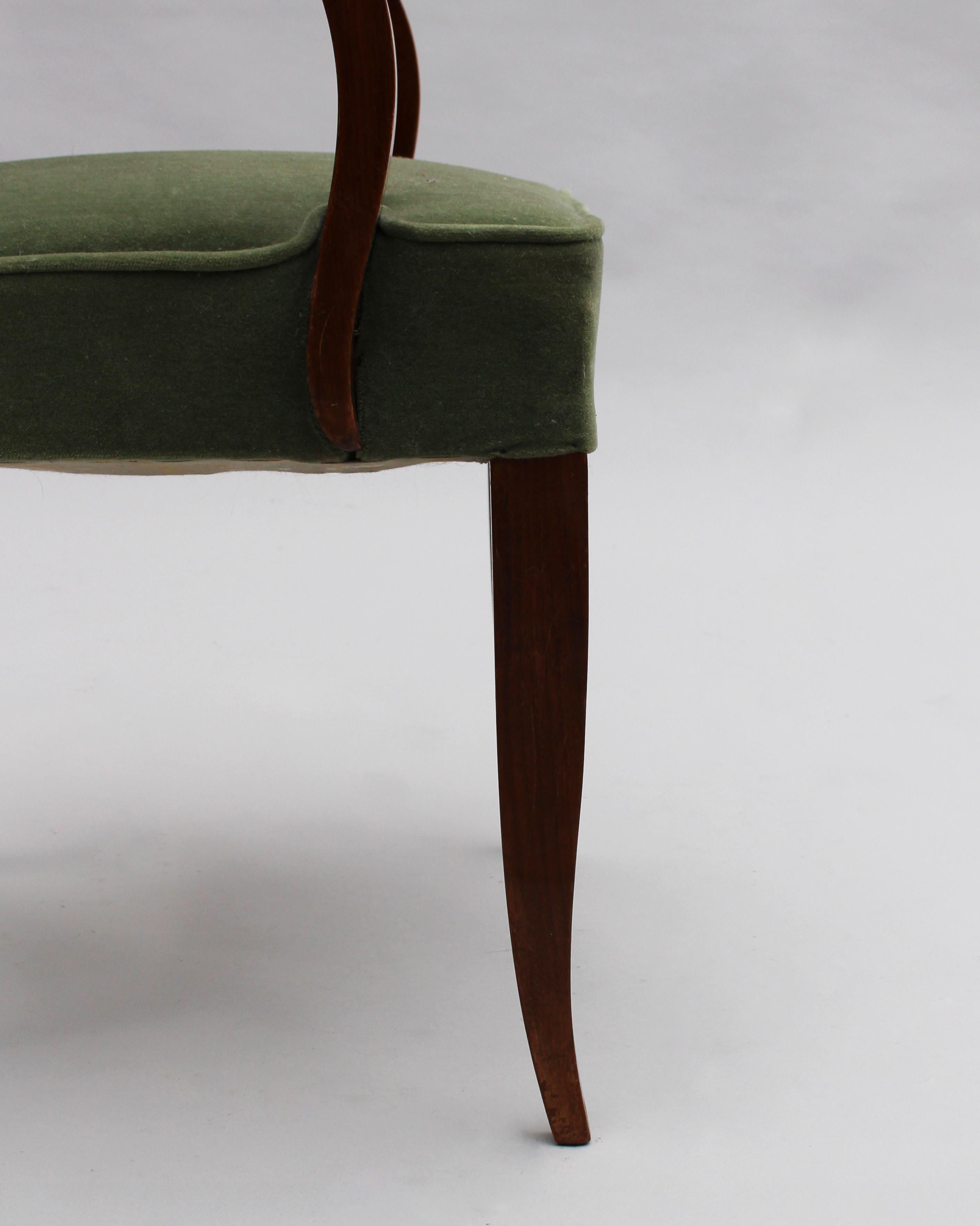 Ein Paar feiner französischer Mahagoni-Sessel im Art-déco-Stil von Gaston Poisson im Angebot 6