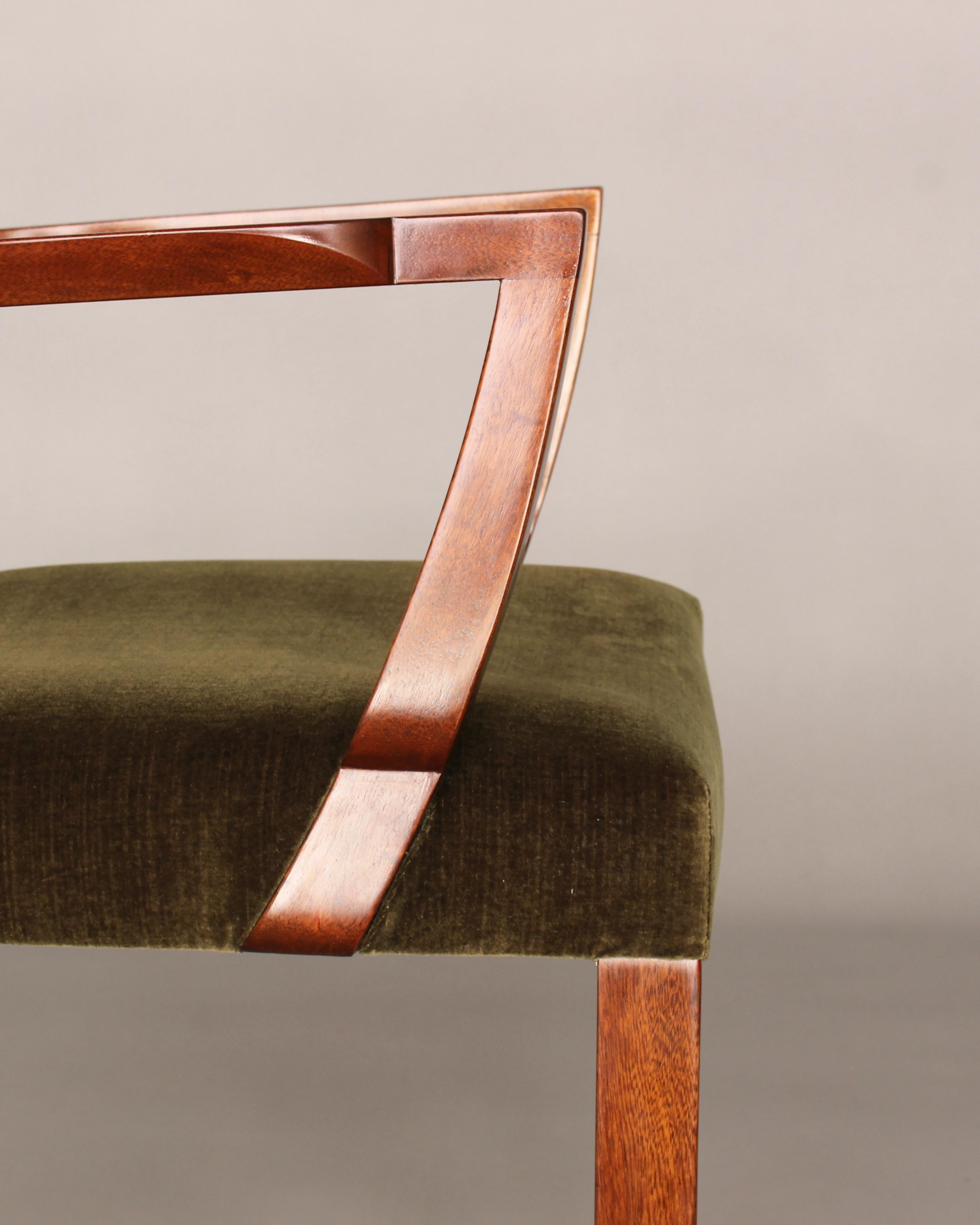 Coppia di poltrone in mogano Art Deco francese di Jules Leleu in vendita 6