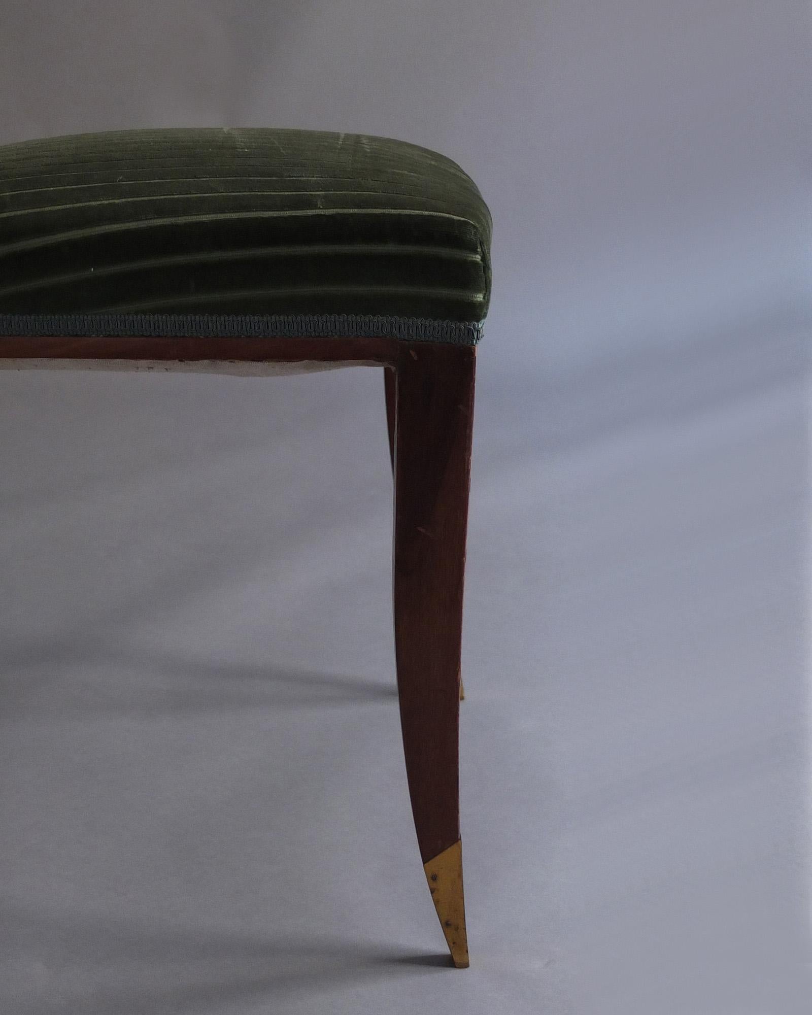 Paire de chaises d'appoint Art Déco françaises dans le style d'Alfred Porteneuve en vente 3