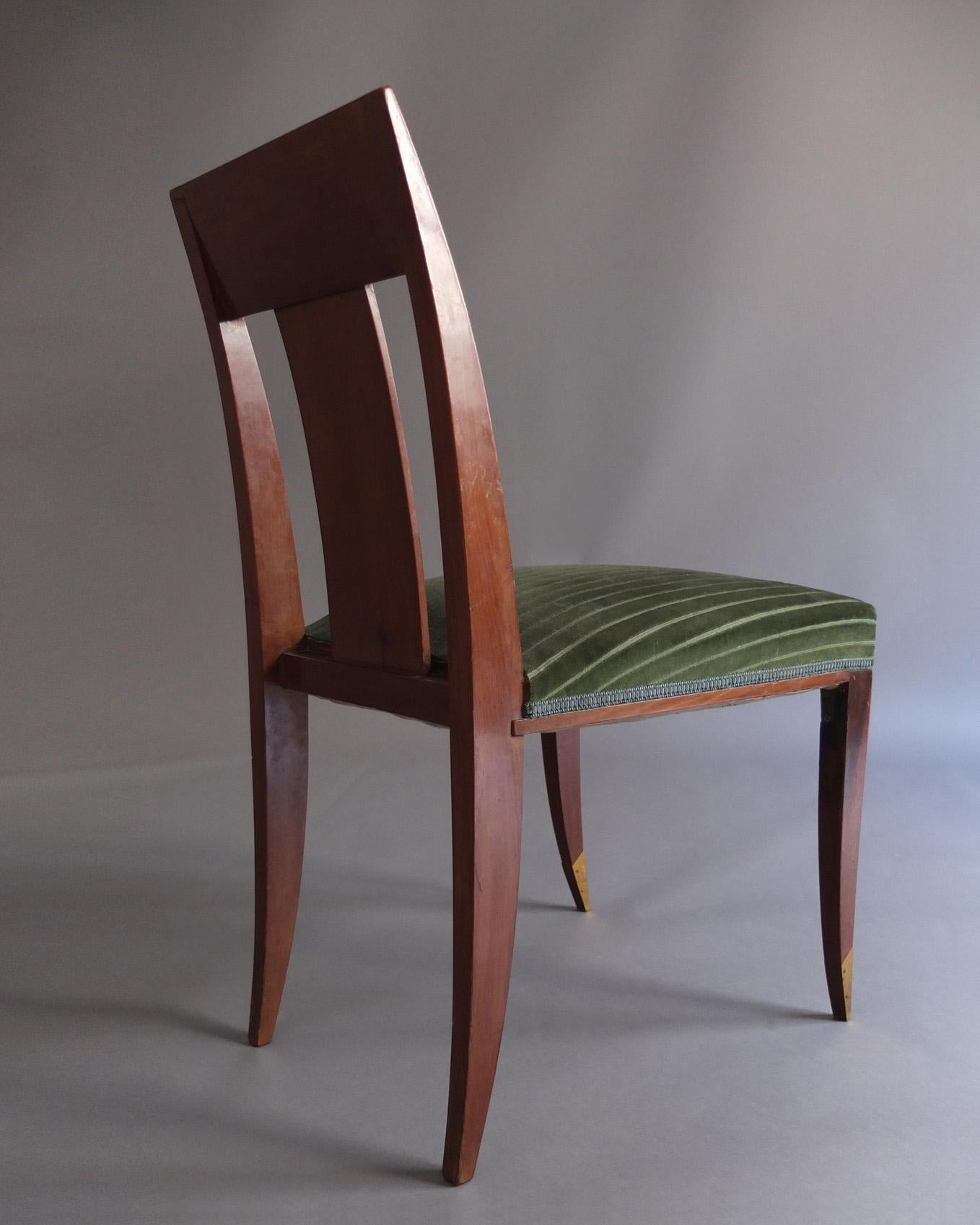 Paire de chaises d'appoint Art Déco françaises dans le style d'Alfred Porteneuve en vente 6