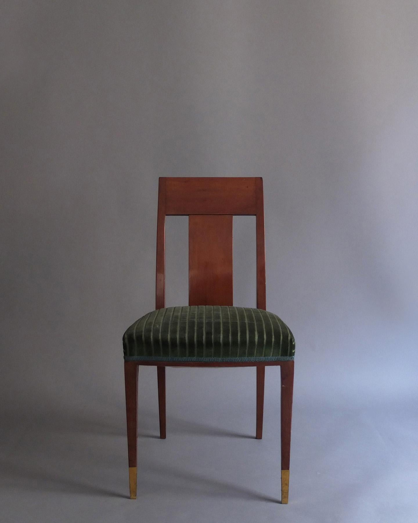 Français Paire de chaises d'appoint Art Déco françaises dans le style d'Alfred Porteneuve en vente