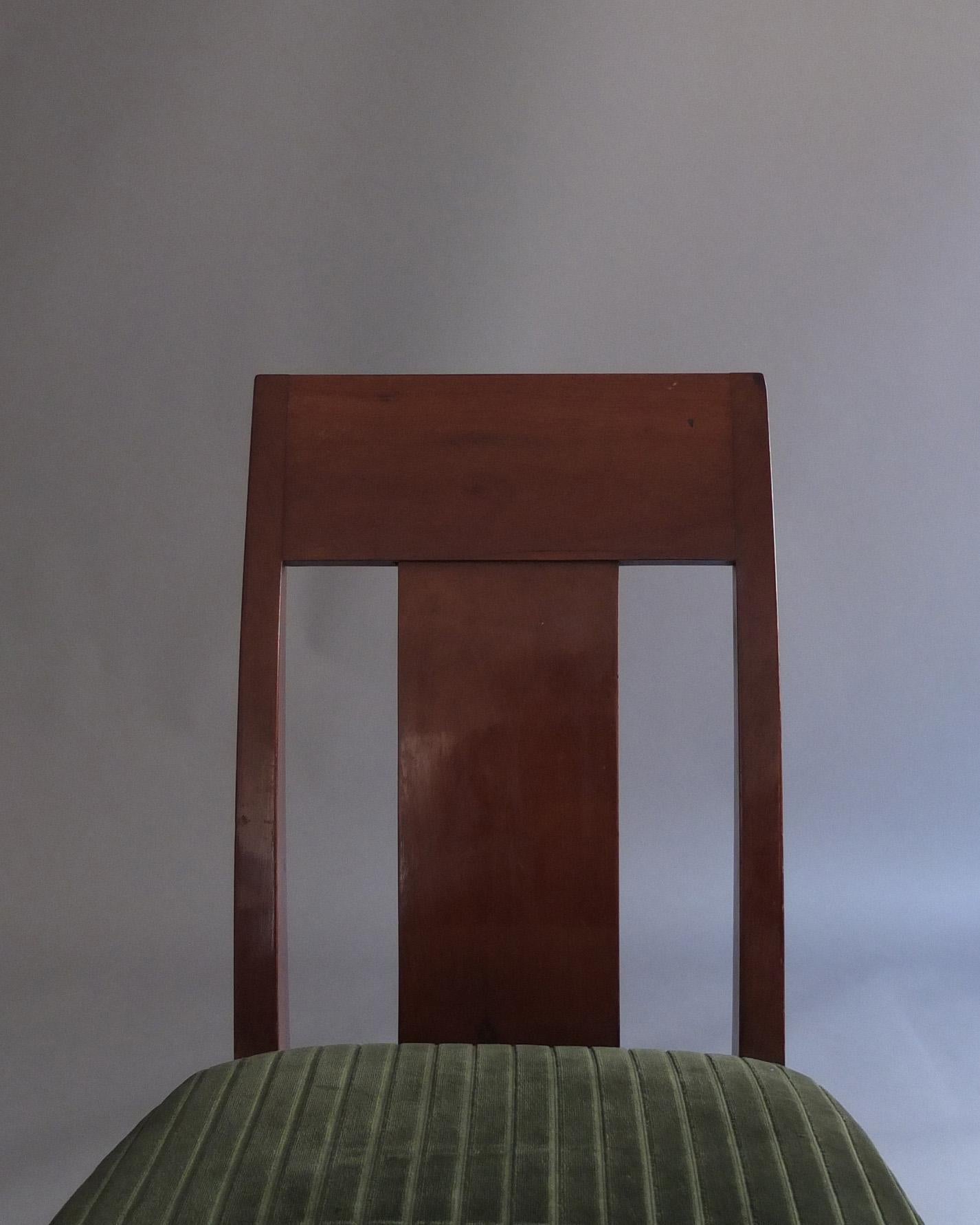 Paire de chaises d'appoint Art Déco françaises dans le style d'Alfred Porteneuve en vente 2