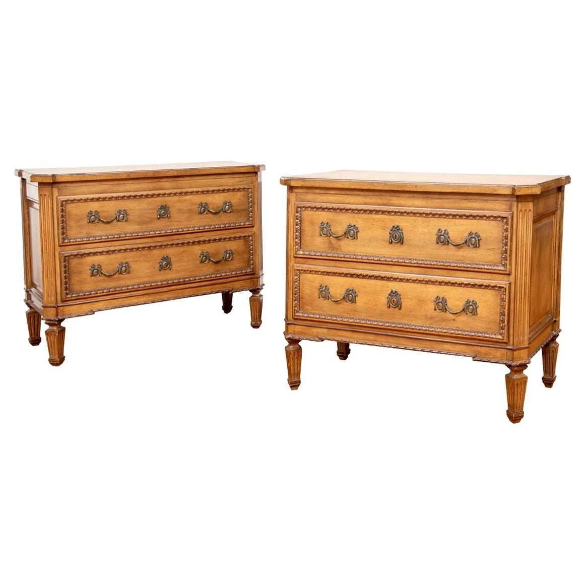 Pair of Fine French Carved Chests by Auffray & Co.