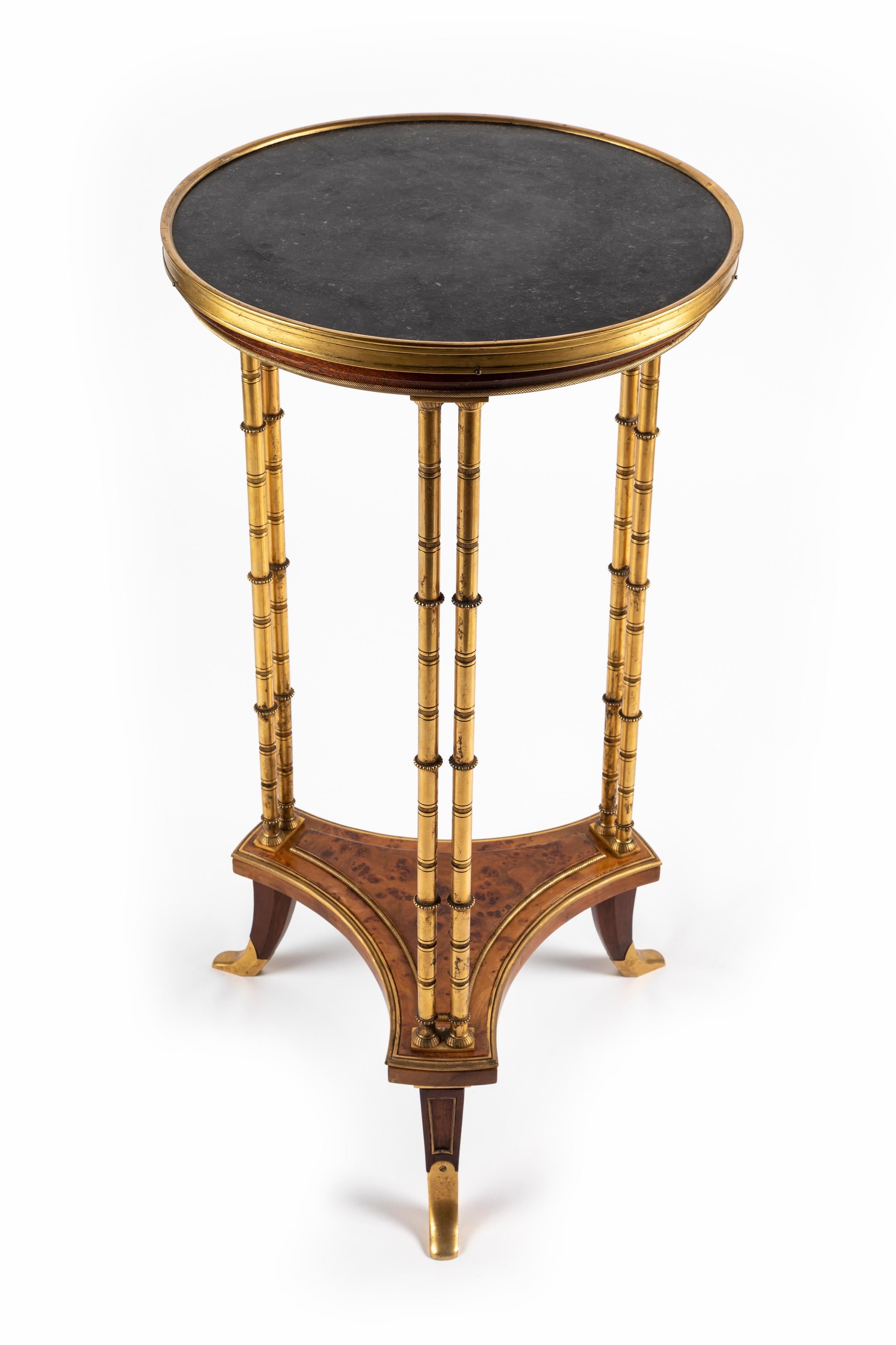 20th Century Pair of Fine French Neoclassical Style SIde Tables in manner of Adam Weisweiler For Sale