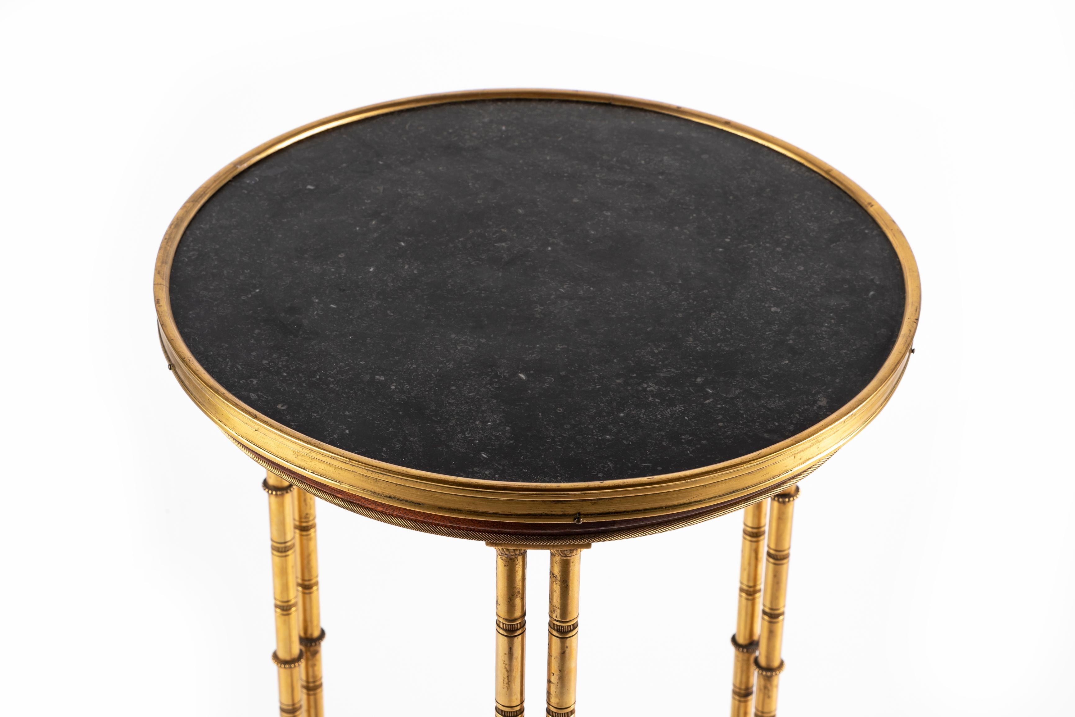 Pair of Fine French Neoclassical Style SIde Tables in manner of Adam Weisweiler For Sale 1