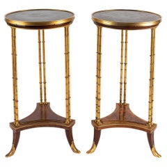 Pair of Fine French Neoclassical Style SIde Tables in manner of Adam Weisweiler