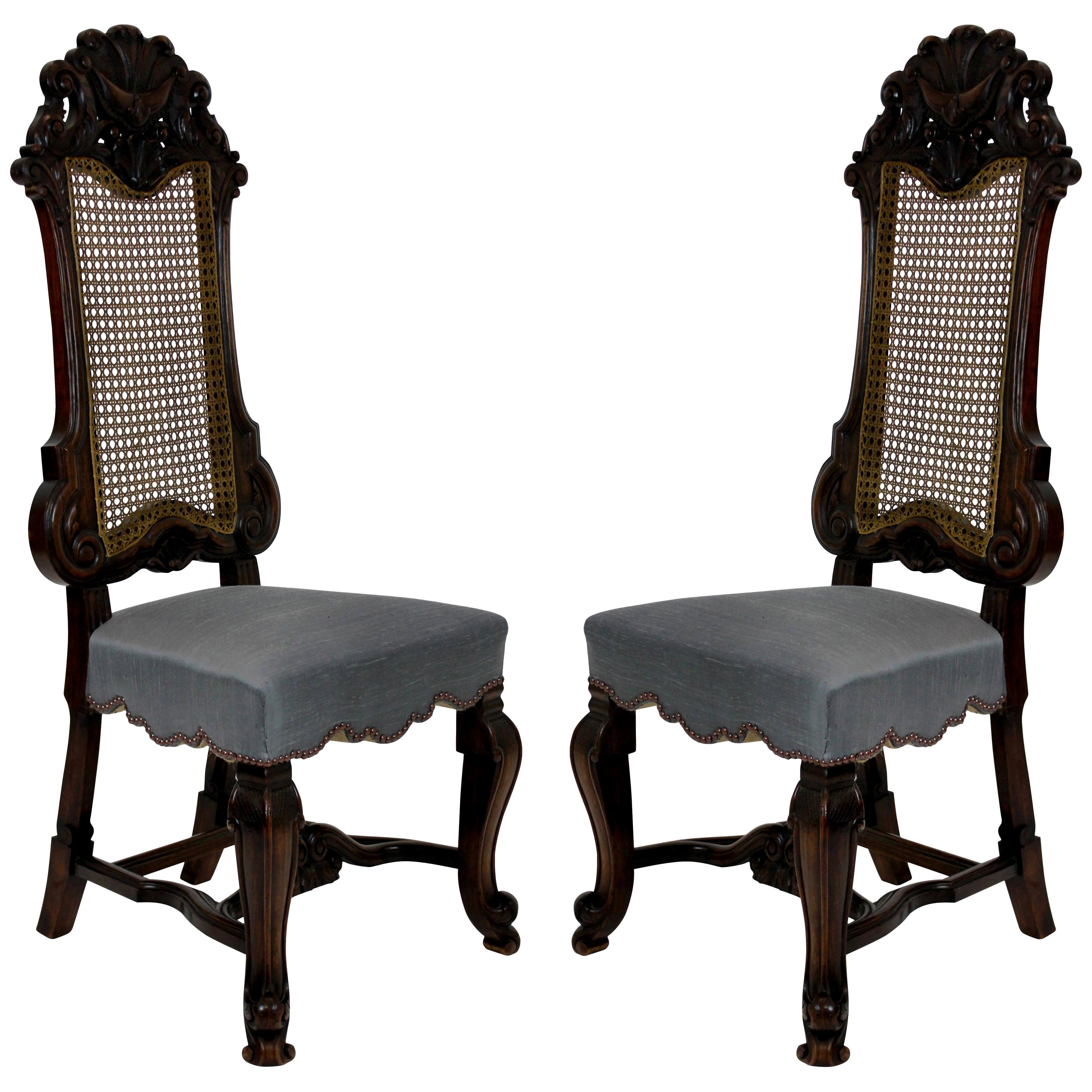 Pair of Fine George Trollope and Sons Hall Chairs