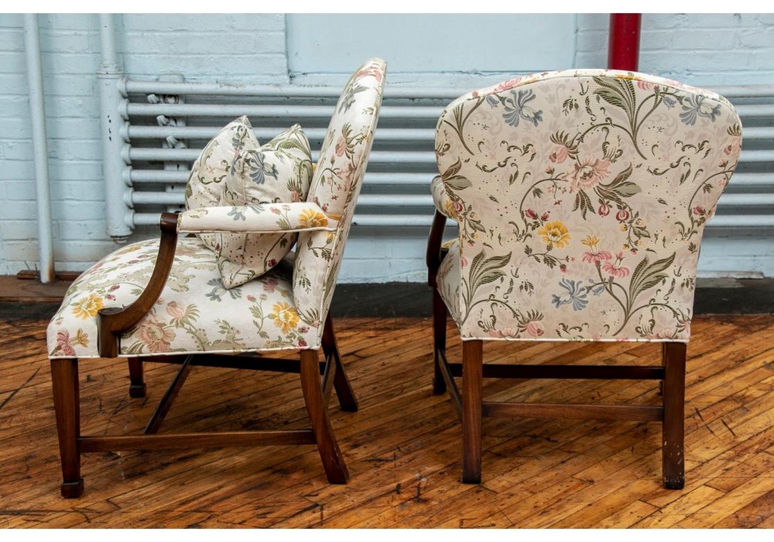 Pair of Fine Georgian Style Smith & Watson Armchairs In Good Condition In Bridgeport, CT
