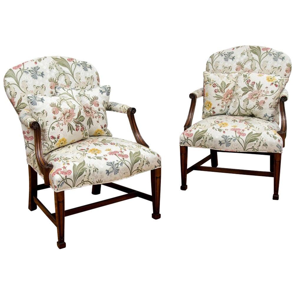 Pair of Fine Georgian Style Smith & Watson Armchairs