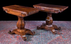 Pair of Fine Goncalo Alves Tea Tables