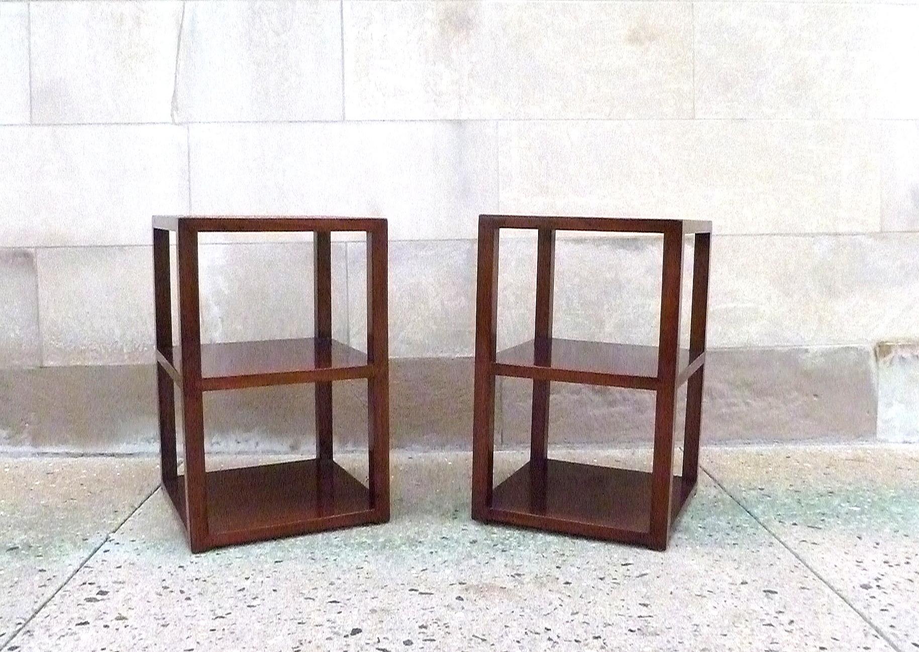 Pair of Fine Jumu End Tables In Excellent Condition In Greenwich, CT