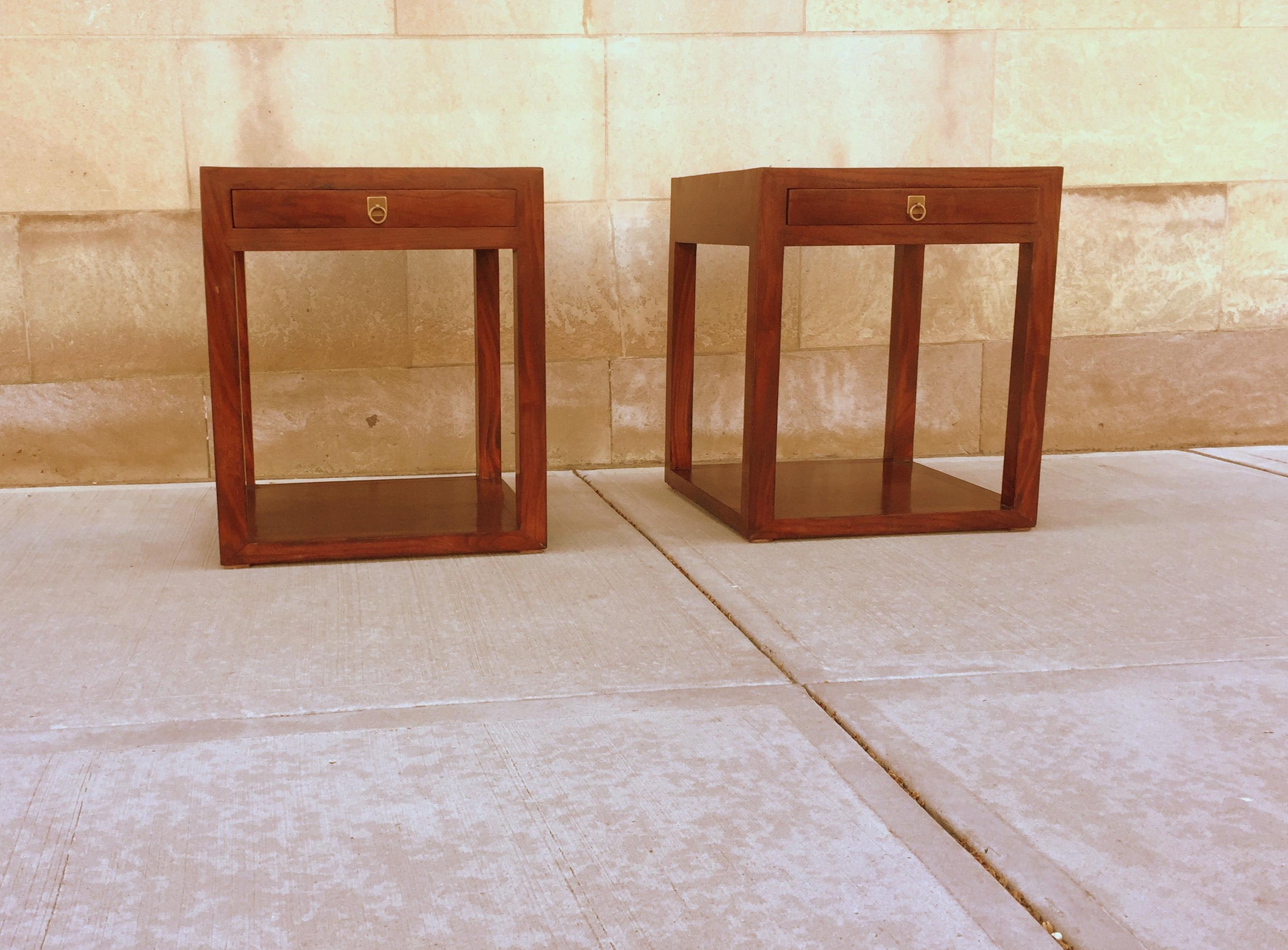 Pair of Fine Jumu End Tables In Excellent Condition In Greenwich, CT