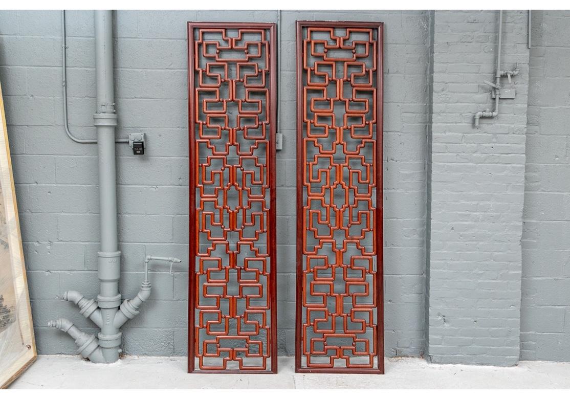Han Pair of Fine Large Scale Carved Openwork Panels