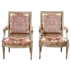Pair of fine Louis XVI Painted Fauteuils Pair of fine Louis XVI Painted Fauteuils