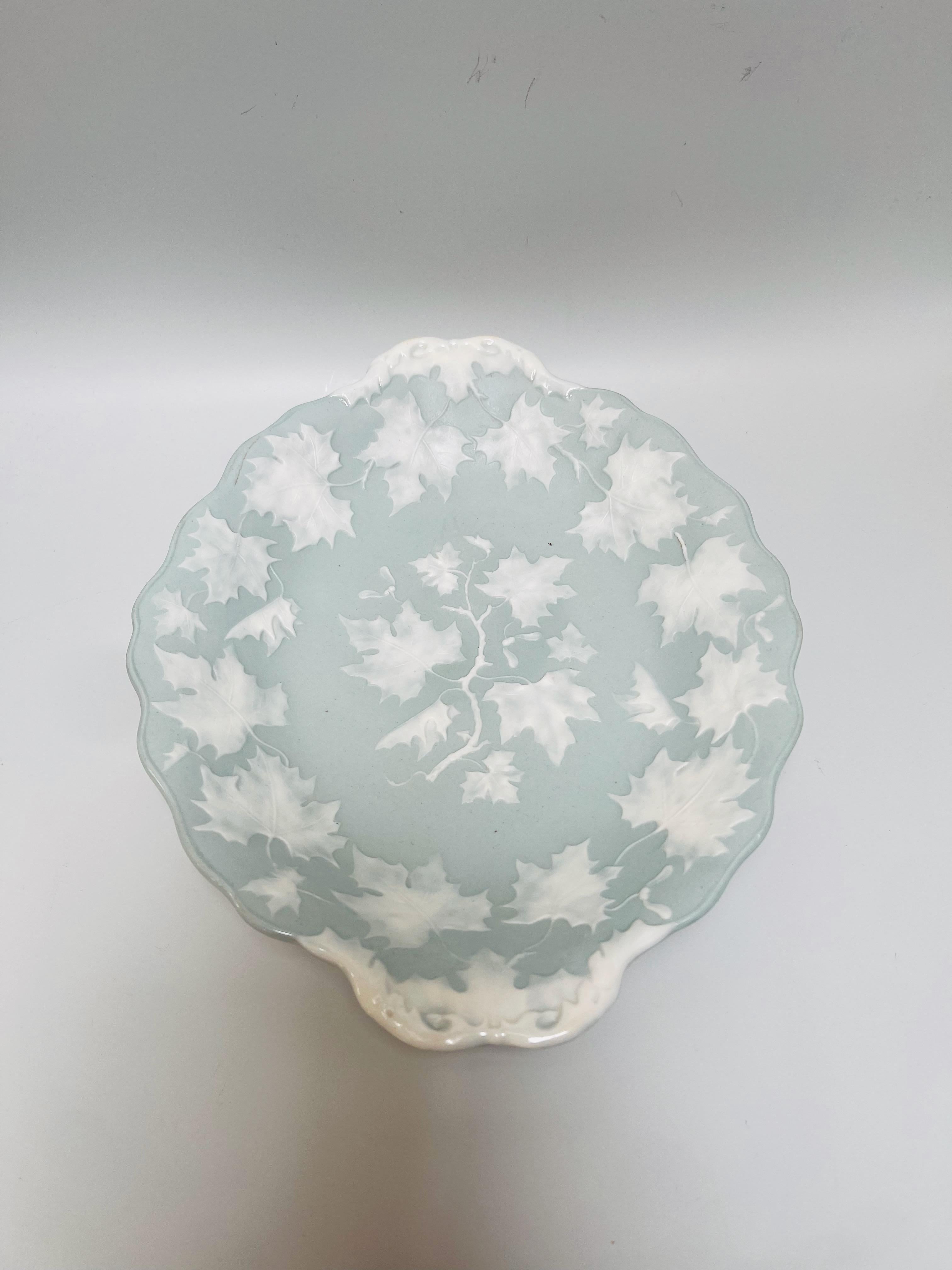 Art Nouveau Pair of Fine Porcelain Appetizer Dishes Attributed to Limoges For Sale