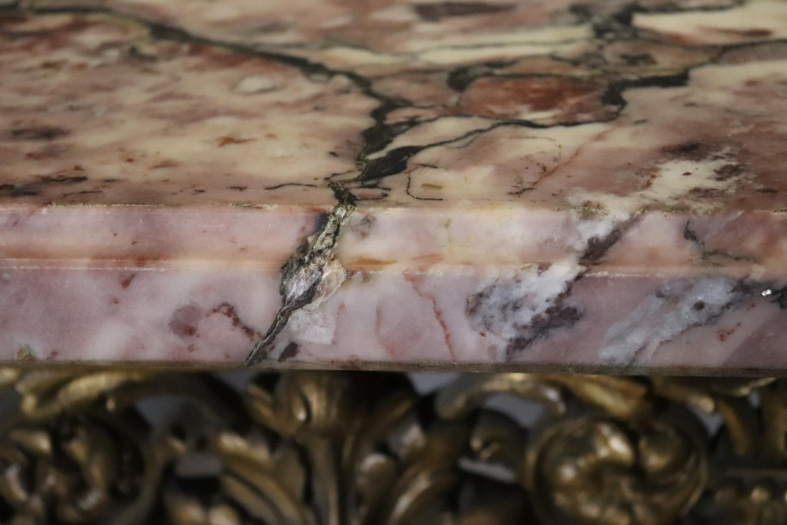 Pair of Fine Quality Marble Top Giltwood Louis XVI Console Tables Circa 1870 For Sale 10