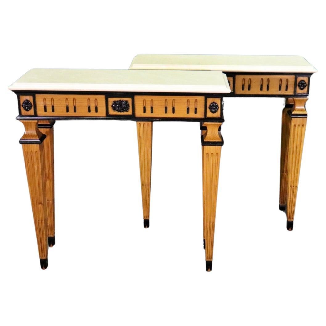 Pair of Fine Quality Neoclassical Style Console Tables  For Sale