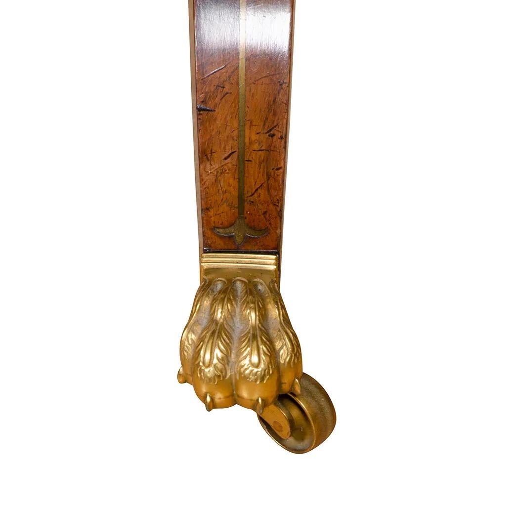Pair of Fine Regency Rosewood and Bronze Mounted Writing / Games Table For Sale 4