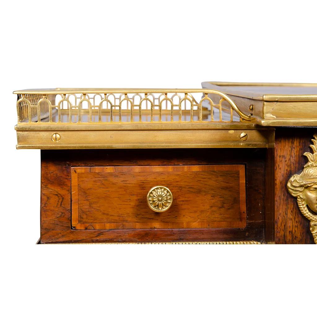 Pair of Fine Regency Rosewood and Bronze Mounted Writing / Games Table For Sale 5