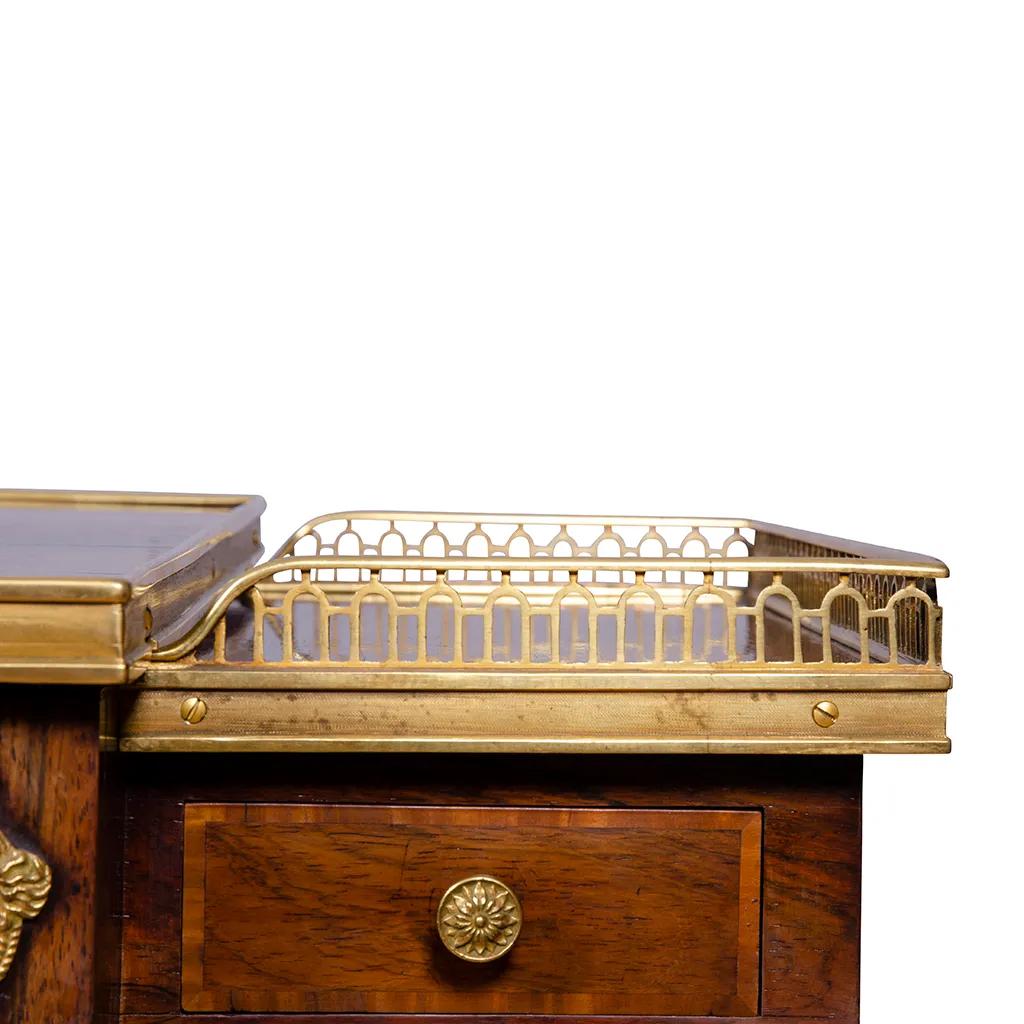 Pair of Fine Regency Rosewood and Bronze Mounted Writing / Games Table For Sale 6