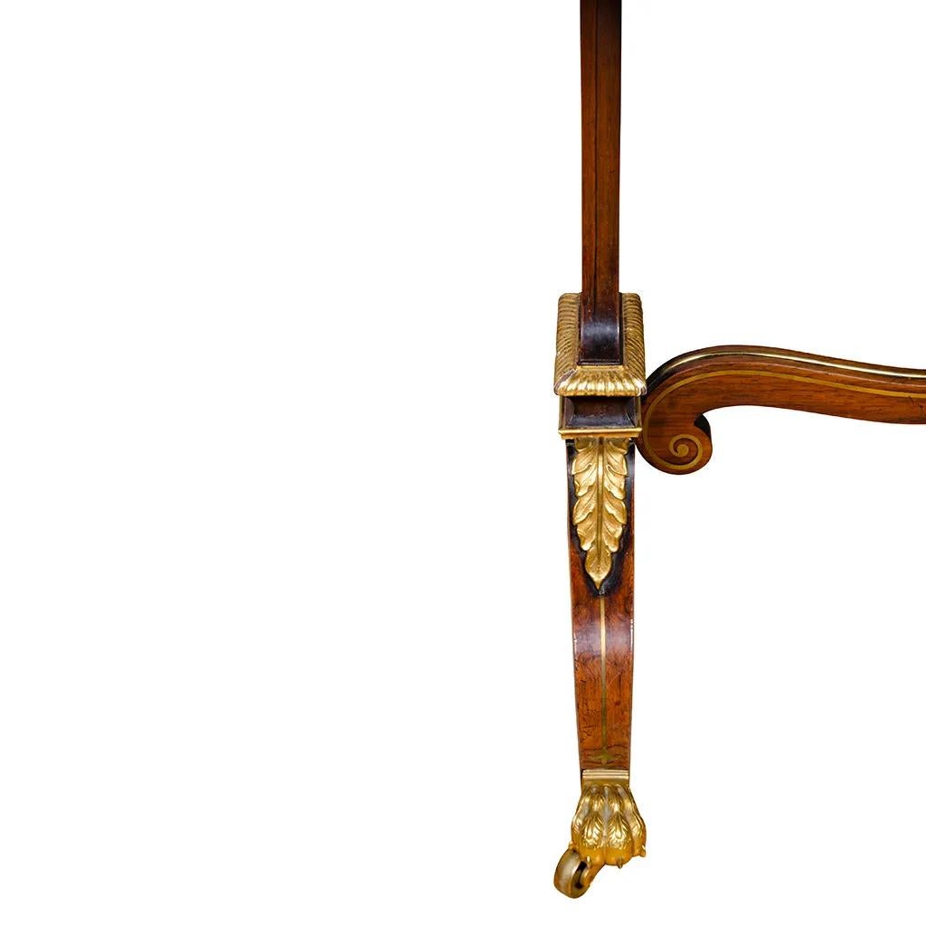 19th Century Pair of Fine Regency Rosewood and Bronze Mounted Writing / Games Table For Sale