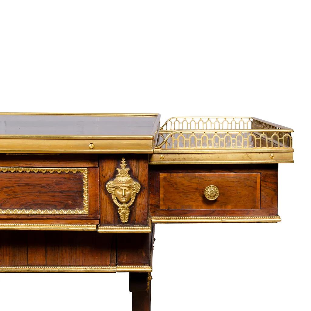 Pair of Fine Regency Rosewood and Bronze Mounted Writing / Games Table For Sale 3