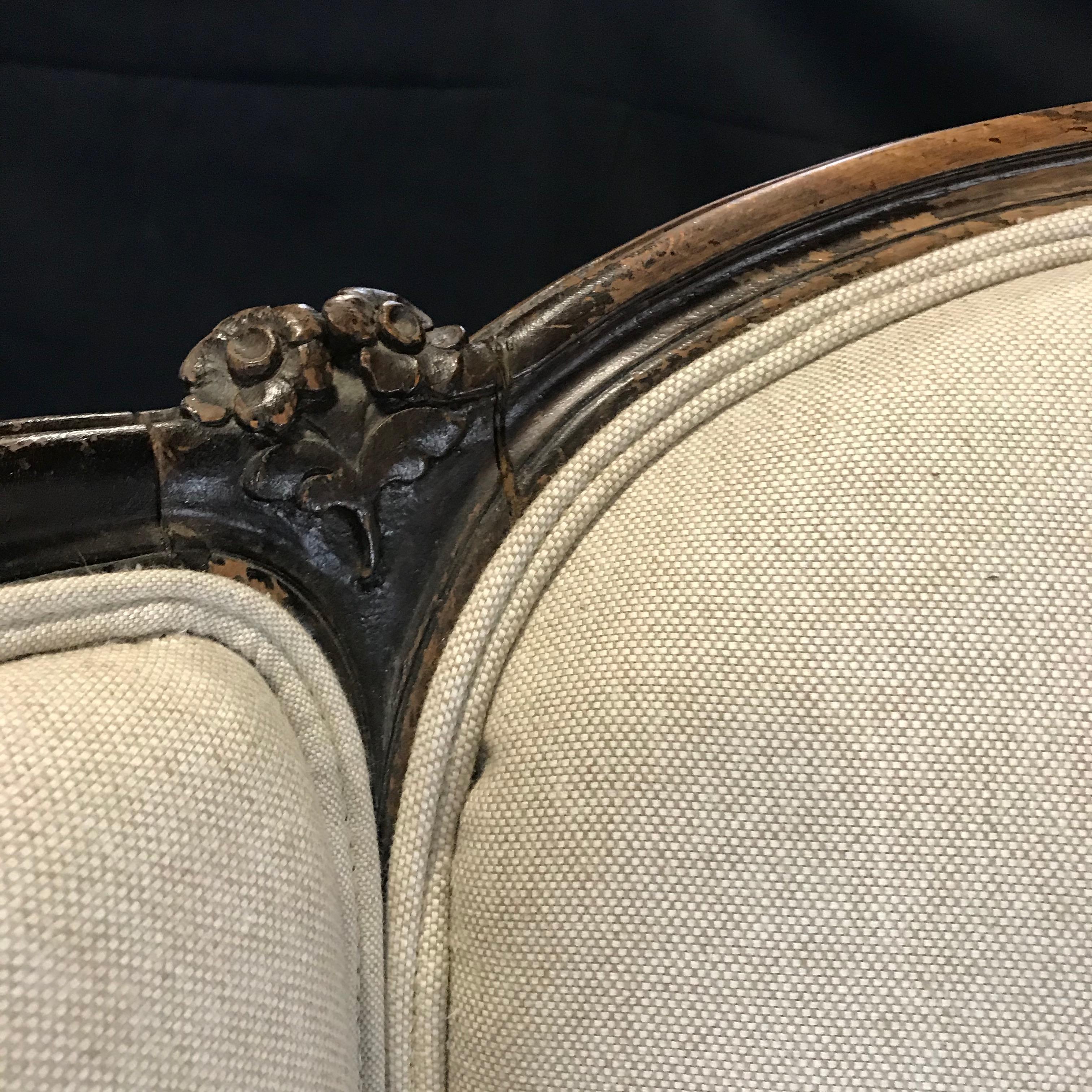 Pair of Finely Carved 19th Century French Louis XV Wing Armchairs 7