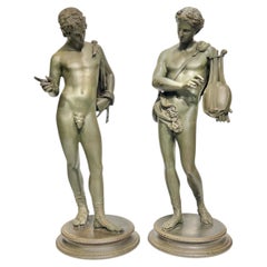 Pair of finest quality Antique Grand Tour Bronze Figures of Apollo and Narcissus
