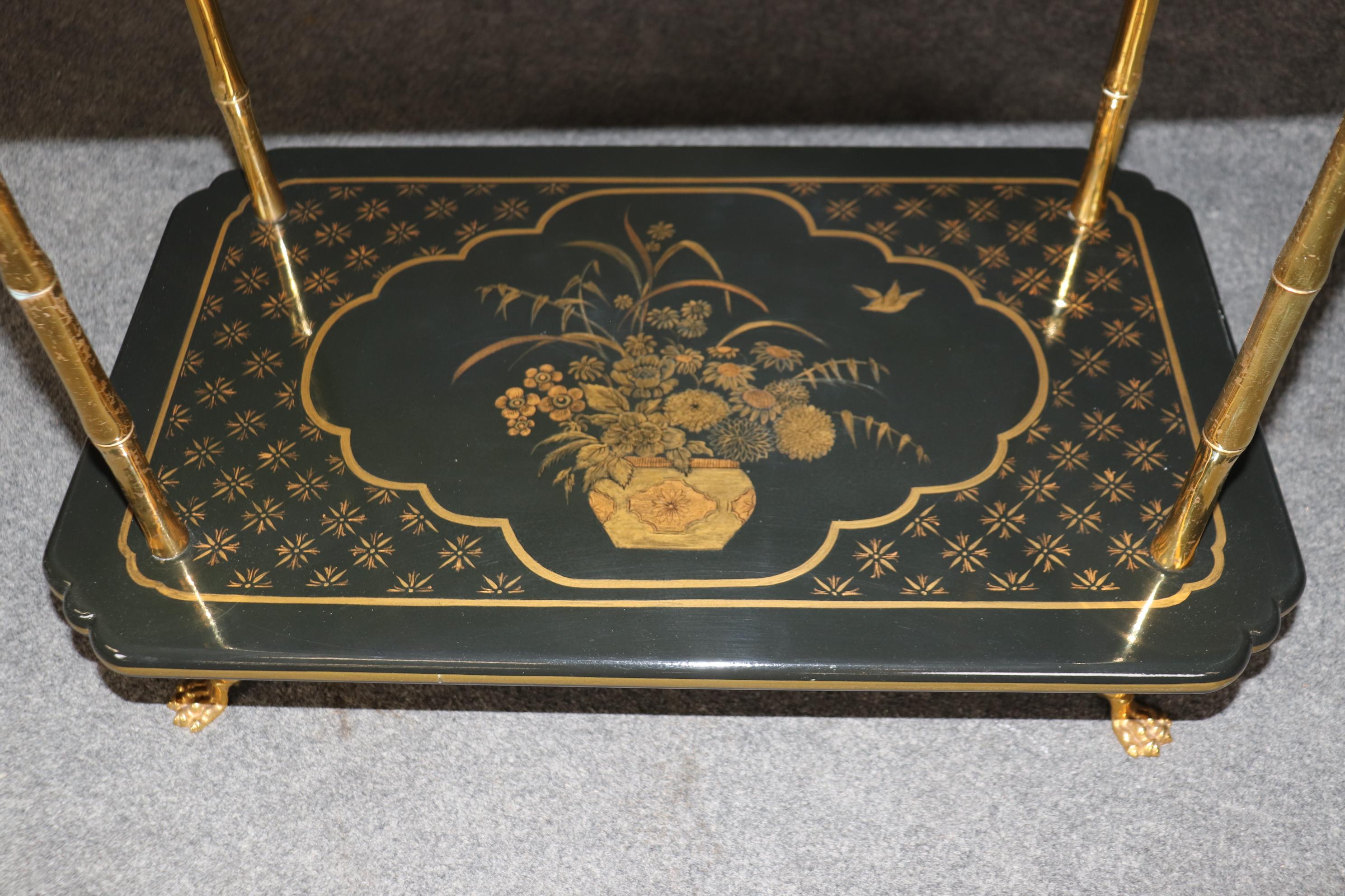 Paire de tables chinoiseries attribuées à la Maison Bagues en faux bambou de la plus haute qualité en vente 4