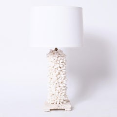 Pair of Finger Coral Table Lamps