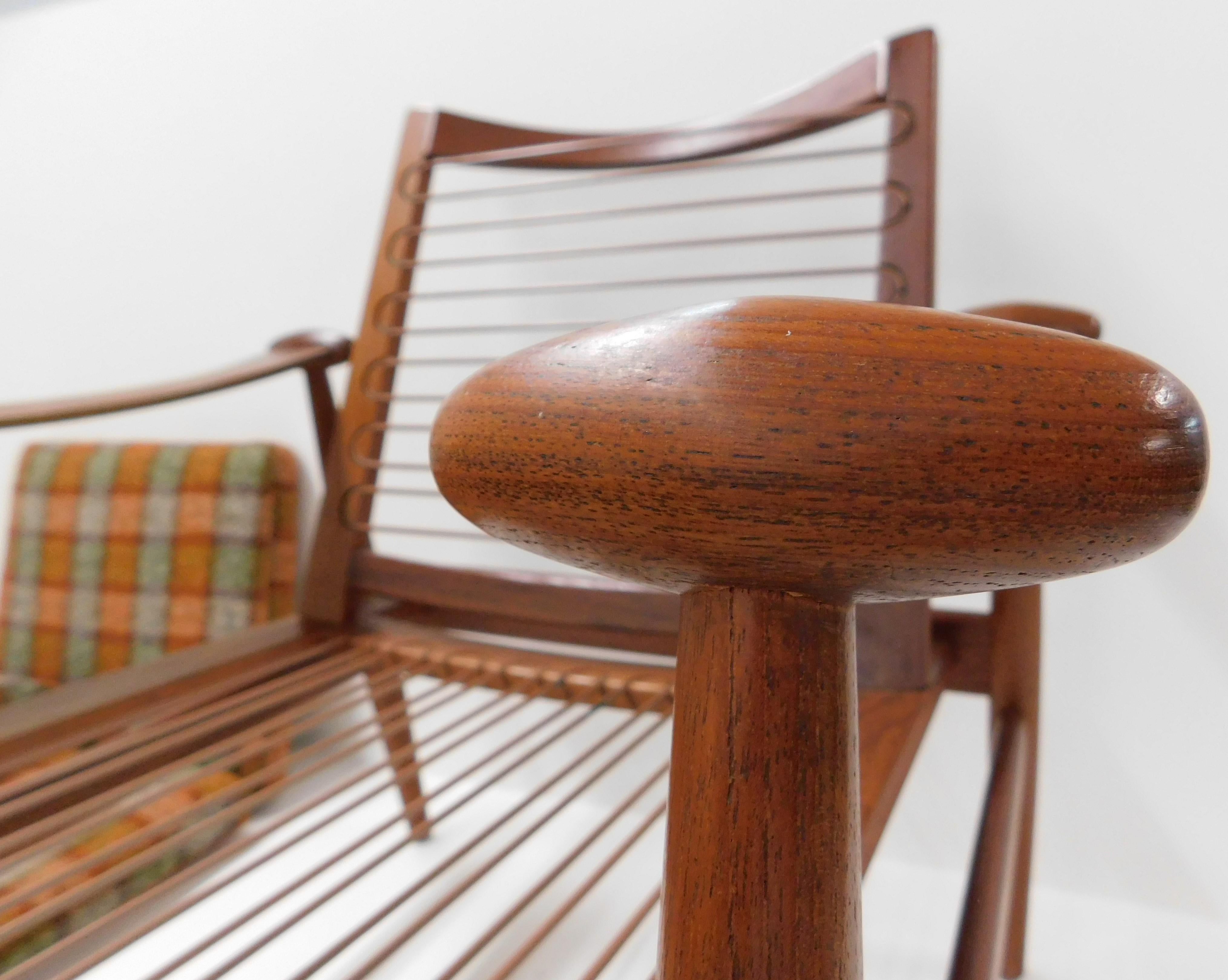 Pair of Finn Juhl 1953 Spade Teak Lounge Chair by France & Daverkosen Denmark 1