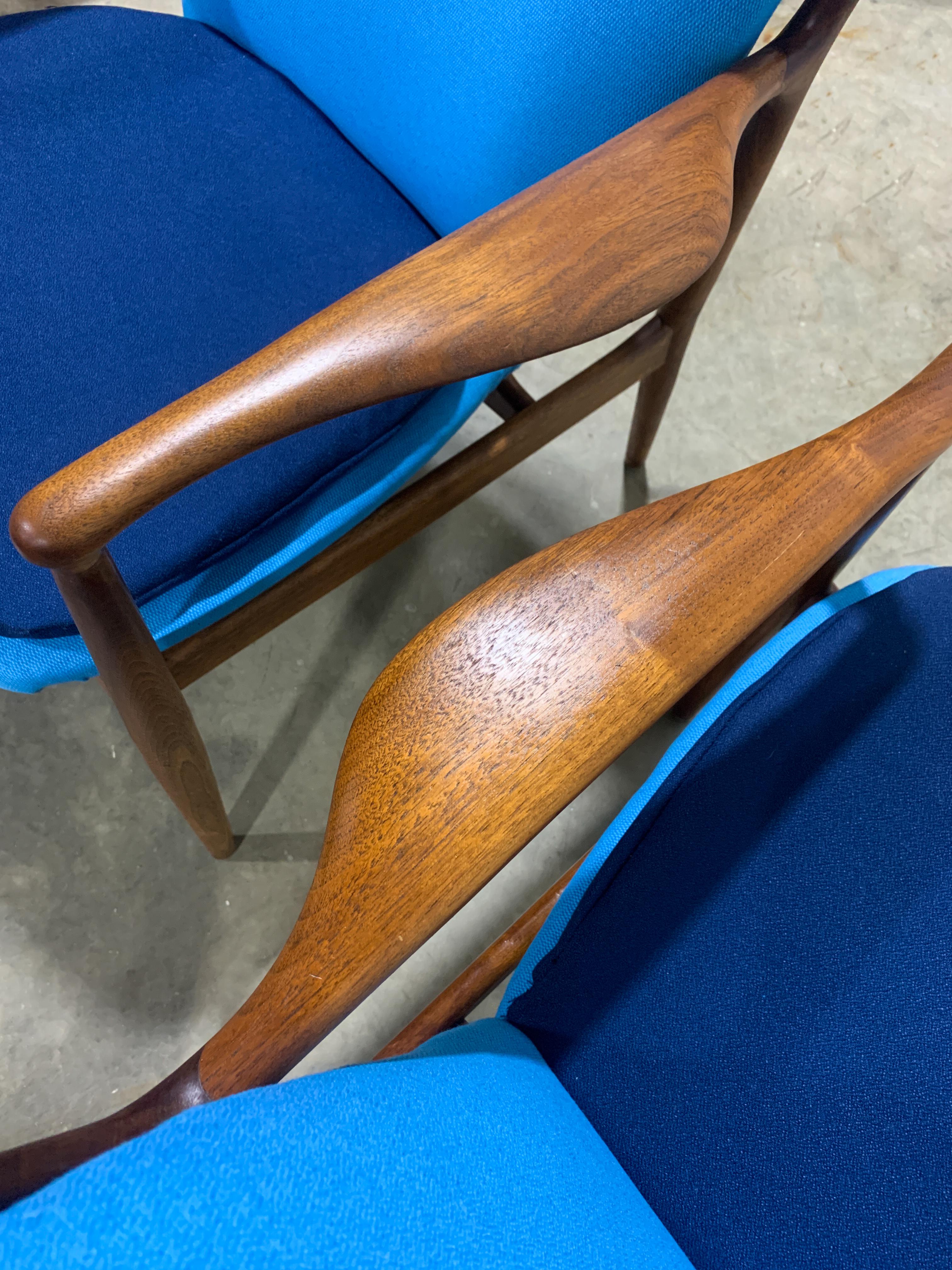 Pair of Finn Juhl Delegate Chairs by Baker Furniture 3