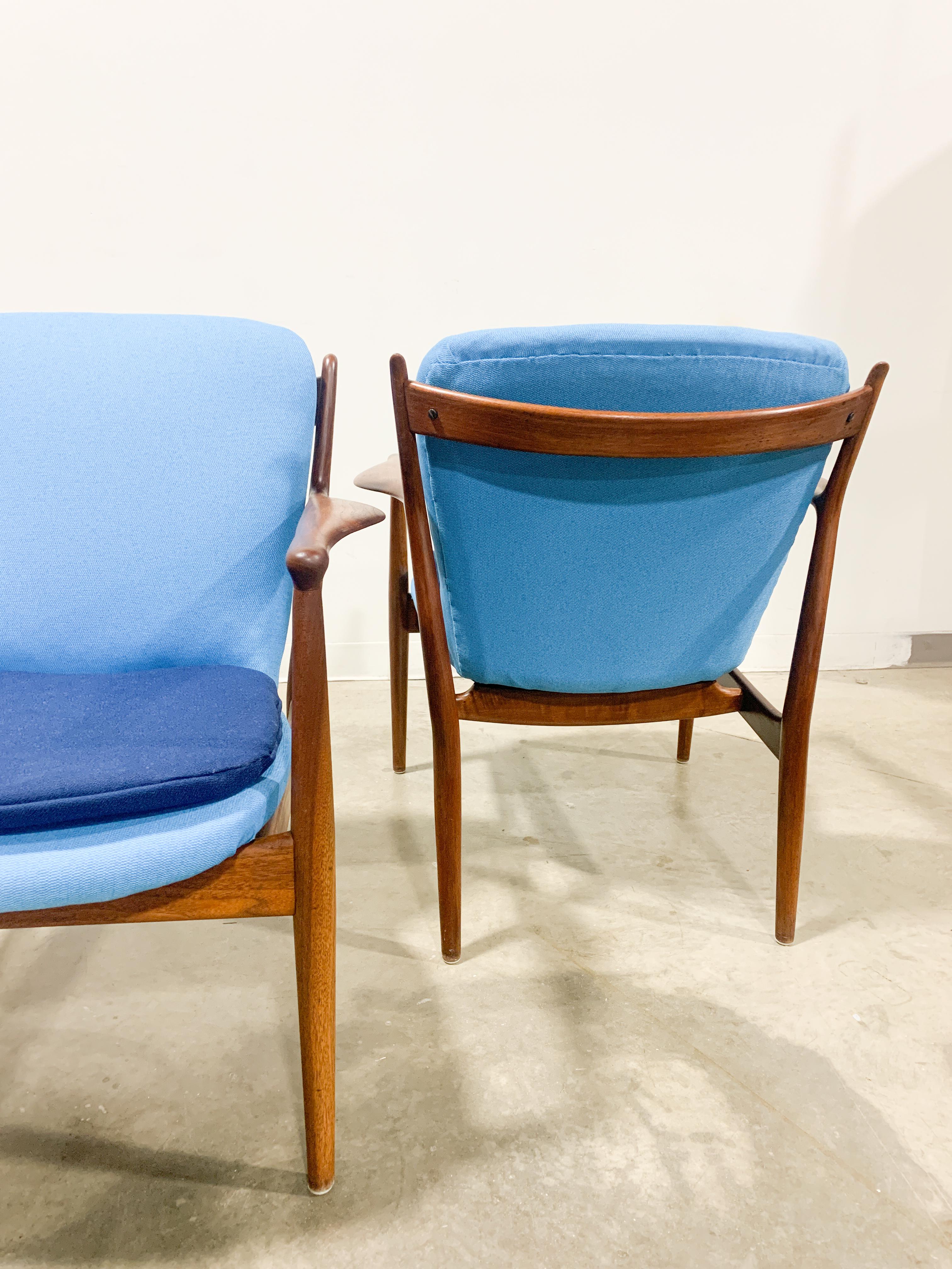 Mid-20th Century Pair of Finn Juhl Delegate Chairs by Baker Furniture