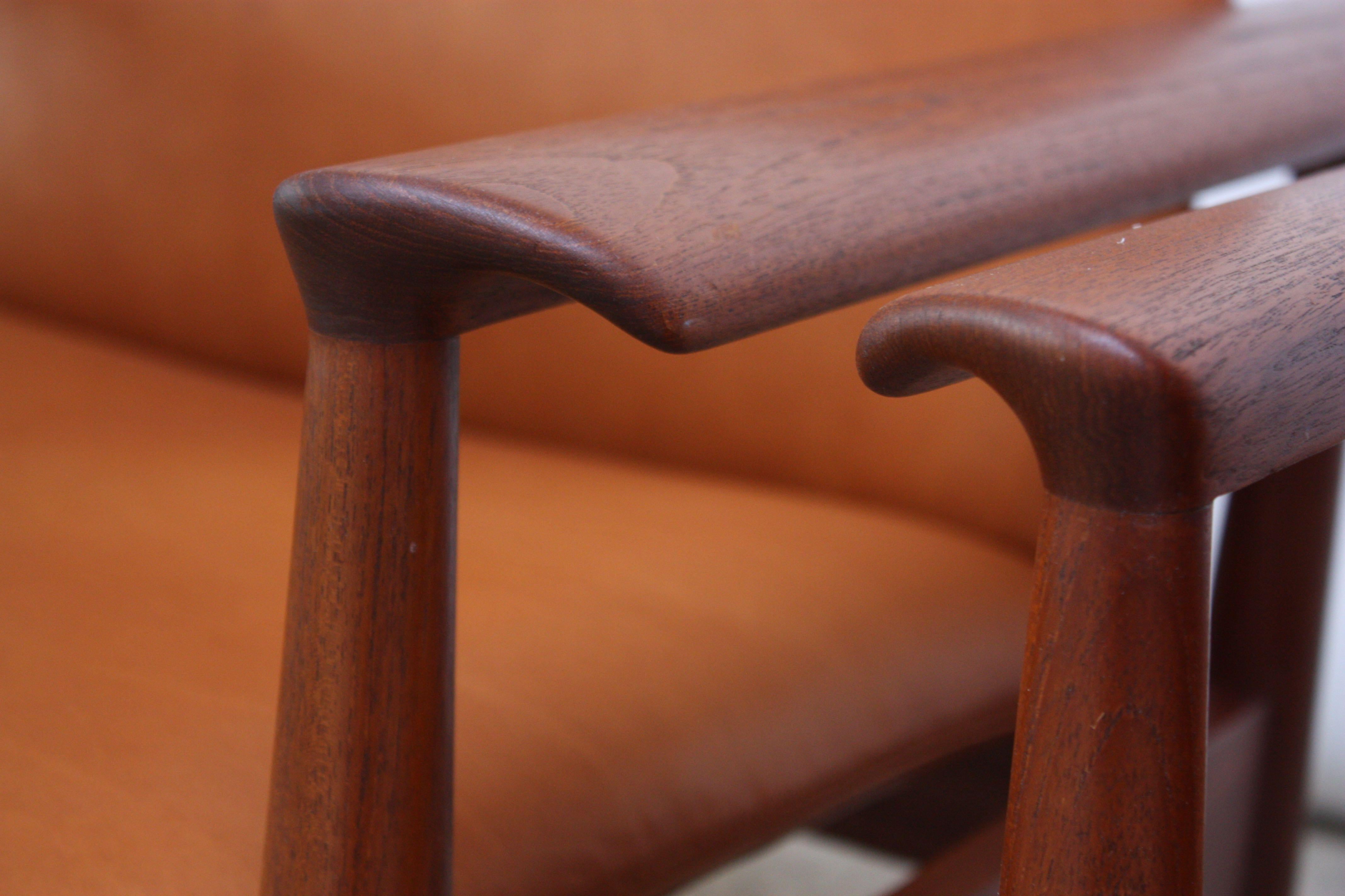 Pair of Finn Juhl Diplomat Armchairs for France & Son in Leather and Teak 13