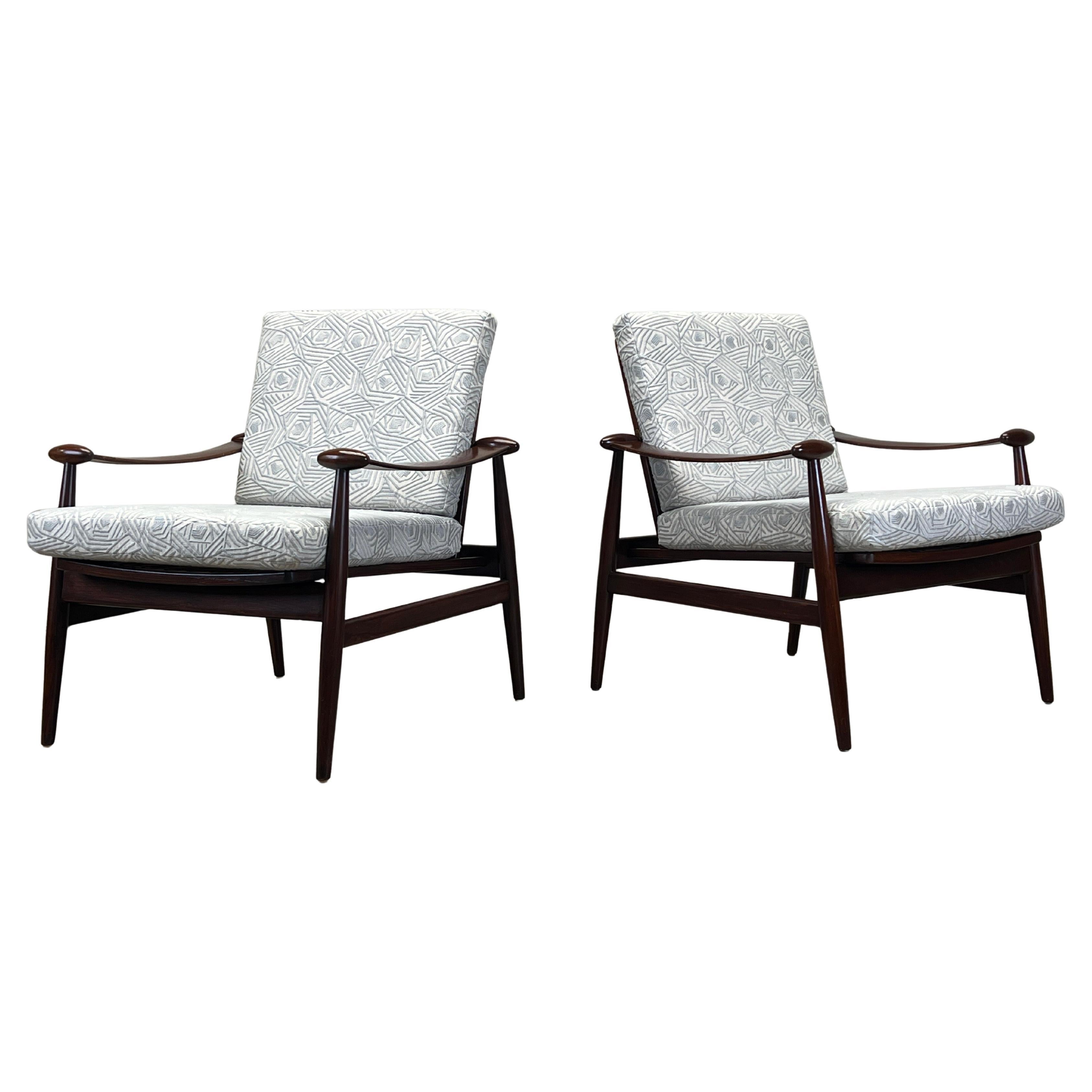 Pair of Finn Juhl FD 133 "Spade Chairs"